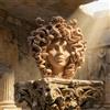 Ceramiche di Caltagirone Sofia Testa Medusa h 38 cm — Tortora Opaco | Ceramica Caltagirone - 38 cm / Linea Medusa