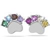 Mast Industria Italiana MJ POST 492 ORECCHINO DEFINITIVO MEDICAL JEWELS ORME CON ZIRCONI MULTICOLOR