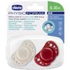 Chicco Succhietti Air Rosso Silicone 6-16 Mesi 2 Pezzi