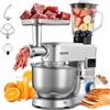 VEVOR Robot da Cucina Elettrico Multifunzionale da 1500 W con Ciotola in Acciaio Inox 5,7 L e Ciotola per Mescolare 1,5 L, Impastatrice con 6 Velocità e Gancio per Impastare, Frusta e Sbattitore