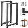 VEVOR Gambe per Tavolo in Acciaio a Sezione Quadrata, Gambe per Scrivania Smontabili, Design Modulare, Struttura Stabile, Facile da Montare, Carico Max. 1000 kg, 2 Pezzi, 45 x 74 cm, per Studio, Nero