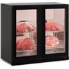 Ristoattrezzature Modello: 12590088002,Pensile refrigerato con 2 ante in vetro 195 lt nero