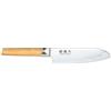 KAI Seki Magoroku Composite Santoku Coltello 16,5 cm lunghezza lama - Acciaio inossidabile SUS420J2 56 HRC / Acciaio VG 10 61 HRC - Manico in legno di Pakka a venature chiare Fatto a mano in Giappone