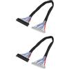 Briny River Cavo LVDS FIX-30 Pin 2 Canali A 8 Bit Da 2 Pezzi Per Controller Pannello LCD/LED Da 17-26 Pollici 25 Cm