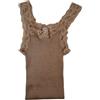 EGI Canottiera Donna Lana Seta Cotone Elegante Pizzo Made in Italy Sottogiacca Intimo Top Donna