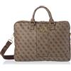 Guess 15-16 - Borsa per computer portatile 4G, con logo in metallo, colore: Marrone