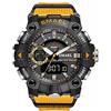 SMAEL Orologio sportivo digitale da uomo, militare, impermeabile, cronografo, grande da polso, con sveglia, data, multifunzione a LED, cronometro, ,