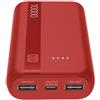Cellularline Power Bank 10.000mAh - Rosso