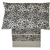 megawebstore Completo Lenzuola 100% Cotone Matrimoniale due piazze Animalier Maculato Grigio