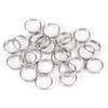 Wambere 200 anelli portachiavi da 5 mm, accessori fai da te, anelli rotondi in metallo, piccoli anelli di collegamento per gioielli, chiavi, collane, bracciali, bianco