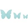 Wambere 48 adesivi da parete 3D a forma di farfalla, rimovibili, per casa, matrimonio, soggiorno, camera dei bambini, cucina, finestre, mobili, feste, decorazione da parete, colore: azzurro