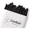 CanBee Candele di cera 50 Candele Sottili Nere in Cera d'Api Naturale per Meditazione Profonda e Rituali Consapevoli - 16 cm x 0,5 cm - Senza Fumo - Durata circa 40 Minuti - Atmosfera Intima e Raccoglimento - CanBee