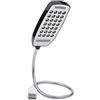 Fdit USB LED Light Mini 28 LED Lampada da lettura portatile flessibile a collo di cigno USB Computer lettura lampada con interruttore(nero)