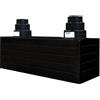 Plenum in poliuretano espanso a 2 uscite con 2 attacchi conici da 100, 127 e 150 mm
