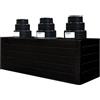 Plenum in poliuretano espanso a 3 uscite con 3 attacchi conici da 100, 127 e 150 mm