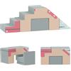 AIYAPLAY Set 2 Costruzioni Morbide per Bambini in Similpelle e Schiuma, 131x39x44 cm, Multicolore | Aosom Italy