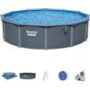 Bestway Set piscina Hydrium grigio scuro da 549x132 cm