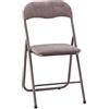 Ad Trend Sedia Pieghevole Nadia Tortora 44 x 47 x 80 Cm - Struttura in Ferro