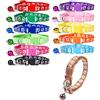 LIANRISES 12 Pezzi Collari Per Cuccioli 19-31cm Collare Cane Taglia Piccola Collare Per Cani Taglia Piccola Collare Gatto Collarino Gatto E Campana Fissaggio Di Rilascio Rapido Regolabile Sicuro