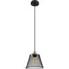 Globo lighting Lampadario a sospensione Baku d.20 cm nero opaco e oro con cappello a gabbietta a 1 luce in metallo 1XE27 15646H/40