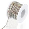 Newellsail 10mx2.8mm Cristallo del Rhinestone Chiudere la Catena Trasparente Catena di Artigli per Creazione di Gioielli Artigianali Fai da Te 1 Rotolo (Colori AB)