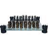 NEMESIS NOW LTD Kingdom of The Dragon - Set di scacchi con angoli decorati con torri, 43 cm