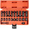 NEIKO 02435A 1/4 Drive Impact Socket Set | 22 Piece | Standard 3/16" - 9/16" SAE | Deep and Shallow Sockets | Chrome Vanadium Steel | 3/8" to 1/4" Reducer | Hex Shank Socket Impact Adapter