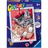 Ravensburger CreArt: Gattino e il suo orsetto - Dipingere con i Numeri per Bambini 9+ Anni, Kit Pittura con Tavole, Cornice con Brillantini, Pennello e Colori Inclusi, 25 x 18,30 cm, Idee Regalo