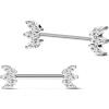 NovaNavel Piercing capezzoli loto tre petali in argento