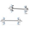 NovaNavel Piercing capezzoli infinity in argento
