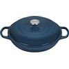 Le Creuset Tegame basso Evolution in ghisa vetrificata, Rotondo, diameter 30 cm, 3.2 l, Deep Teal, 21180306422430