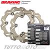 BRAKING Kit Dischi + Pastiglie HONDA FORZA 300 ABS 2013 2014 2015 2016 2017/ BRAKING