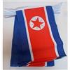 AZ FLAG Ghirlanda 6 Metri 20 Bandiere Corea Del Nord 21x15cm, Bandiera Nordcoreana 15 x 21 cm - Festone Bandierine