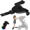 LIONELO Pedana Passeggino BUGGY BOARD con Seduta staccabile, Pedana Universale, per Bambini da 2 a 5 anni, Portata 25 kg, Ammortizzazione, Montaggio Universale, Ruote a LED, Pedane mobili