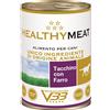 VBB HealthyMeat Paté Umido Cane Alimento Dietetico Monoproteico Completo Tacchino e Farro 400 g