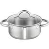 Schulte-Ufer 65009-20 - Pentola con coperchio in vetro, 20 cm, in acciaio inox, colore: Argento