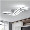Toolight Lampada da soffitto, 24W Plafoniera LED Soffitto Argento Moderna Ondulato Design, Lampadario Corridoio Luce Fredda 6500K, Lampadario LED per Soggiorno Corridoio, 52CM