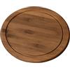 KESPER Vesperteller 59442 - Piatto in bambù scuro con scanalatura/piatto in legno