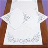Jack Dempsey Needle Art Lavender Flowers centrino Sciarpa, Cotone, Bianco, Taglia unica