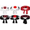 GNAUMORE Fascia Ninja per Bambini - Set per Feste, Compleanno, Karate con Stampa per Capelli