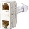 MetzConnect METZ CONNECT BTR Adattatore per la condivisione dei cavi pnp 3 - Splitter di rete - Da RJ-45 (W) a RJ-45 (M) - 8,9 cm - Grigio (conf.)