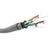 Goobay Cavo di rete CAT 5e, SF/UTP, grigio, 100 m - conduttore in rame (CU), AWG 26/7 (intrecciato), guaina in PVC