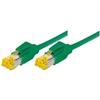 Tecline Cavo patch S/FTP, PiMF, Cat 6a, verde, 15,0 m Per 10 Gigabit/s, senza alogeni, con cavo Draka e connettori Hirose TM31 (denominazione precedente S/STP) (72215G)