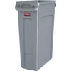Rubbermaid FG354060GRAY Cestino per rifiuti Rubbermaid Slim Jim con canaline di ventilazione, grigio