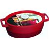 PYREX Casseruola Slow Cook, ovale, con coperchio, lunghezza: 290 mm, rosso