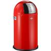 Wesco Mülleimer Pushboy, Push Abfalleimer, Abfallsammler, Stahlblech, Rot, 50 L, 175831-02