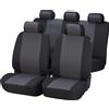 WALSER coprisedile auto Pineto set completo, coprisedile auto universale nero-grigio, coprisedile poliestere 12435