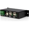 StarTech.com Hub USB 2.0 montato su rack - Hub USB 2.0 industriale robusto a 4 porte - Hub - 4 x USB 2.0 - Montaggio su guida DIN - CC - per P/N: ITB20D3250, MSDREADU2OTG, USB2HAB15, USB2HAB30AC, USB2HAB50AC, USB2HABM1, USB2HABM6RA
