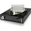 Icy Dock ICY BOX MB991IK-B telaio per disco rigido rimovibile, 6,40 cm (2,5"), SAS - SATA, Alta qualità, nero Telaio per disco rigido rimovibile in alluminio per