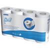 Scott® 8519 carta igienica in rotoli piccoli - 2 veli, micro goffratura, bianco brillante, rotolo con 350 fogli, 8 rotoli per confezione